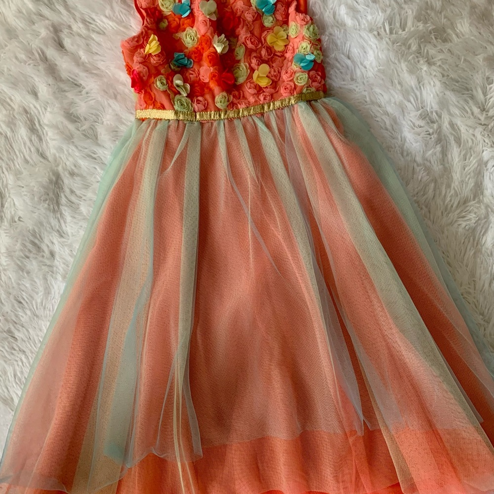 Rare Editions Big Girls'
Coral Soutach To Mesh
Social Dress, 6X